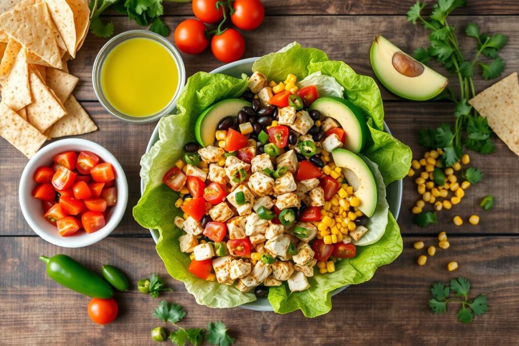 Spicy Mexican Chicken Salad Assembly