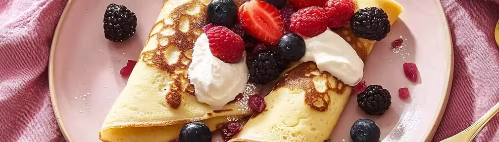 Delicious Dessert & Drink with pancakes and coffee